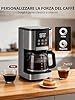 Aigostar - Macchina Caffè Americano, 1000W, Programmabile 24h con Display LCD, Autopulizia, 1.5L (12 Tazze), Regolazione Intensità, Filtro Riutilizzabile, Antigoccia, Piastra Riscaldante, BPA FREE