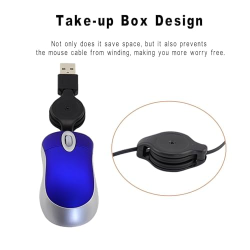 Ratón mini USB para portátil y PC de escritorio con 1600 DPI ajustable 2