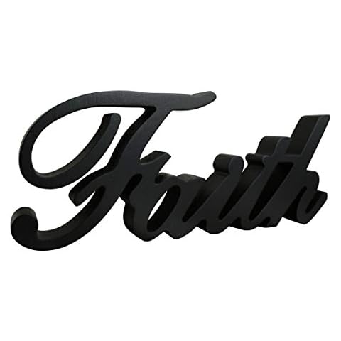 CVHOMEDECO Matt Black Wooden Words Sign Cover