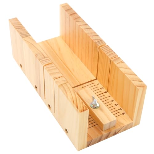 ASUNFO Wooden Soap Cutting Box Soap Loaf Cutter Soap Cutters Wood Soap Cutting Tool Soap Trimming for DIY Soap Making