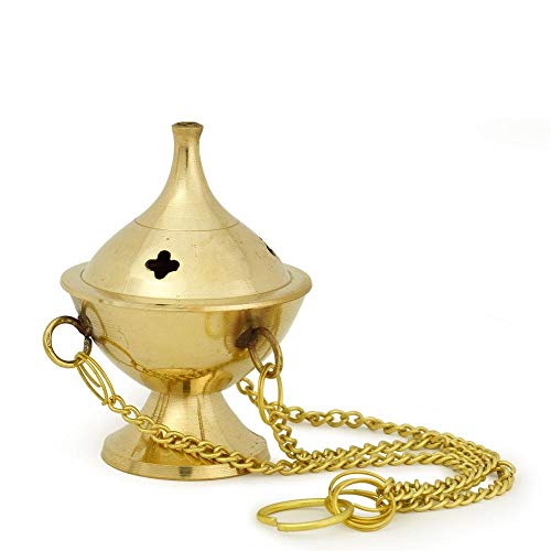 Brass Burner Extra Small Hanging Quatrefoil Jali 3.25