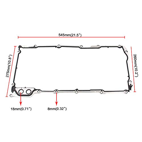 Yorten Junta de óleo do motor do cárter do motor compatível com Chevrolet Pontiac 5.3 5.7 6.0 LSX LS