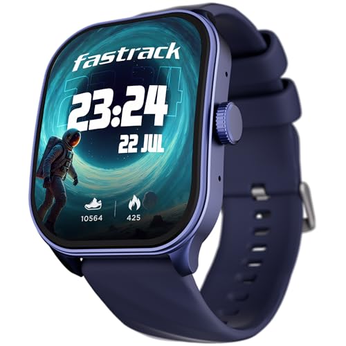 Image of Fastrack Limitless FS2 Pro Smartwatch|1.96 inch Super AMOLED Arched Display with Functional Crown&Resolution of 410X502|Singlesync Bt Calling|Nitrofast Charging|110+ Sports Modes|200+ Watchfaces,Blue