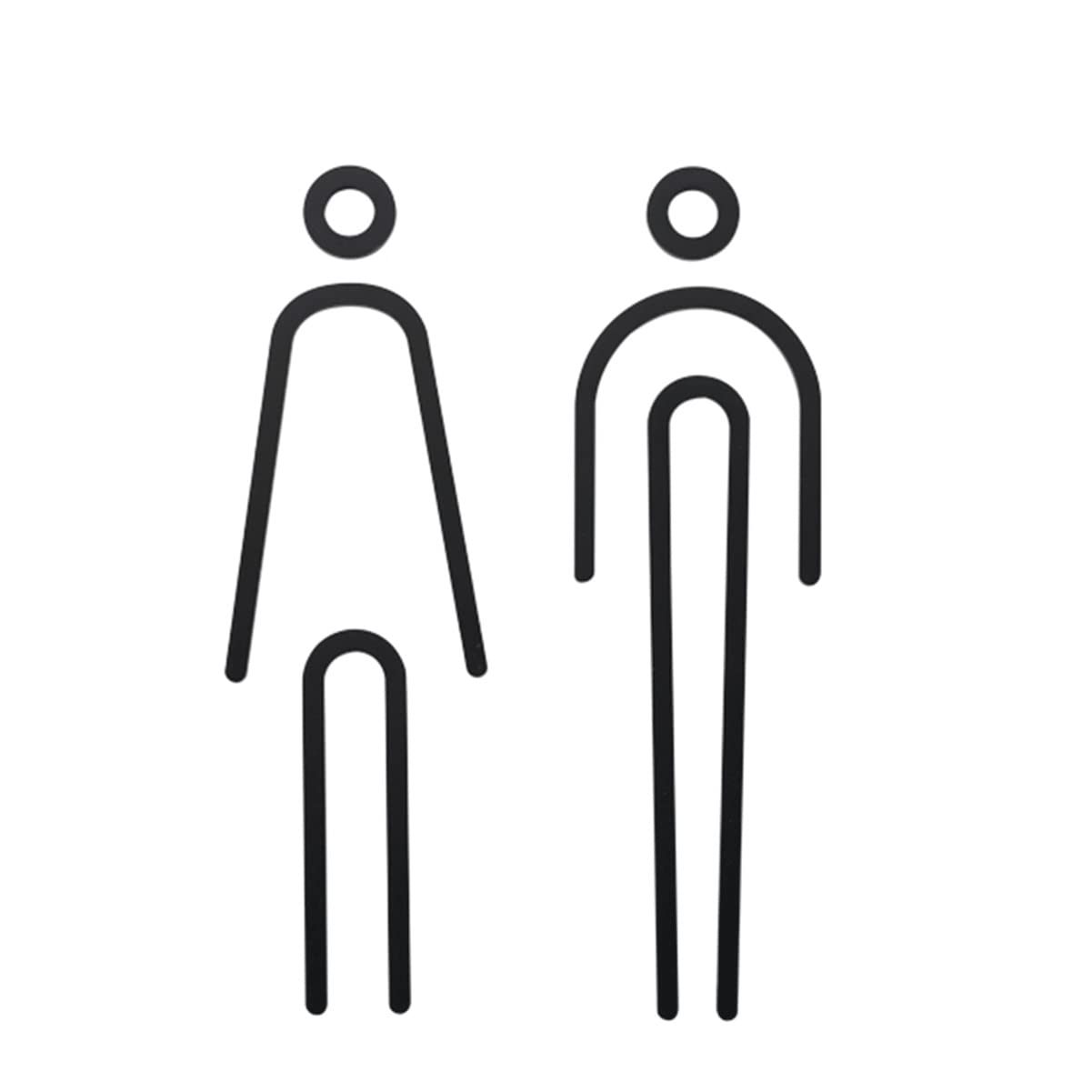 Letrero para Inodoro, Conjunto De Letreros con Figuras De Aluminio De Aviación para Hombres Y Mujeres, Letreros Modernos para Puertas De Baño, Señalización De WC para Hoteles, Tiendas, Estacionamien