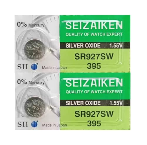 Image of Seizaiken Wrist Watch Batteries SR927SW 395 1.55V Silver Oxide - Pack of 2