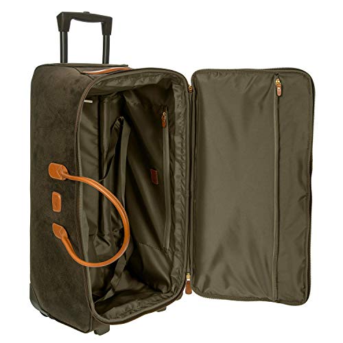 Bric's Life 28 Inch Rolling Duffle Bag Suitcase, Olive
