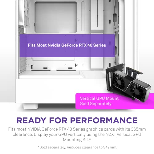 Image of NZXT H5 Elite NZXT Gamer Enclosure, Elite Edition, ATX Compact Mid Tower, ATX, Glass Front, White, CC-H51EW-01.