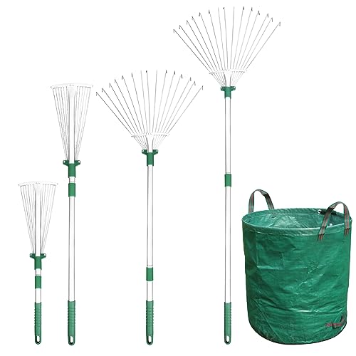 Snapklik.com : GARTOL Adjustable Garden Leaf Rake, 33 To 63 Inch ...