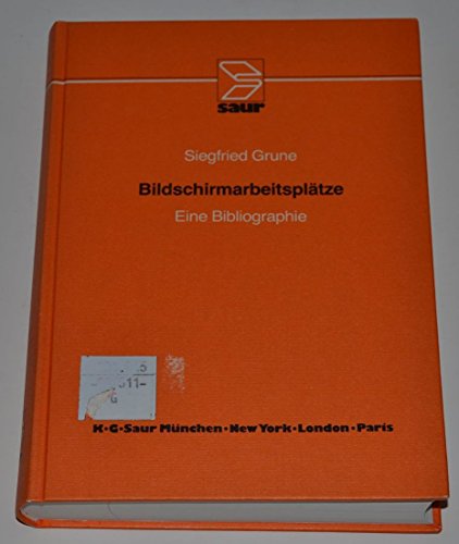 Bildschirmarbeitsplätze: e. Bibliogr.