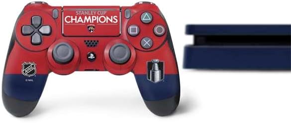 Skinit Decal Gaming Skin Compatible with PS4 Slim Bundle - Officially Licensed 2025 Stanley Cup Champions Florida Panthers Design
