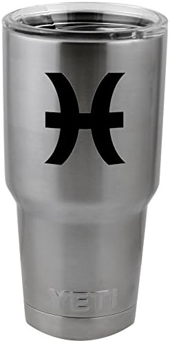 Zodiac Sign Pisces Silhouette Vinyl Sticker Decal for Yeti Mug Cup Thermos Pint Glass (4" Wide - Decal ONLY, NO Cup) image 2