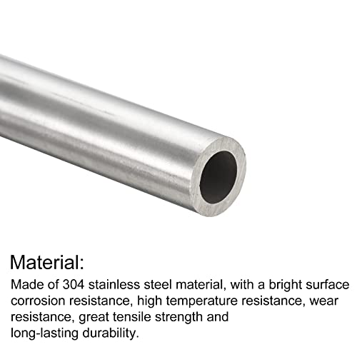 QUARKZMAN 304 Edelstahl Rohr 16mm Außendurchmesser, Runde Nahtlose Edelstahlrohr 2mm Wandstärke, Edelstahl Gerade Rundrohr 300mm Länge, Silber Metallrohr für Industrie Heim Gartendekoration