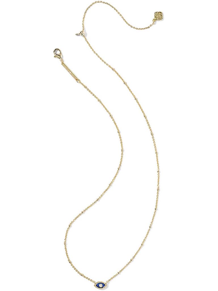 Blue Kendra Scott Mini Eye Short Pendant Necklace