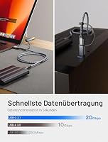 JSAUX USB 3.0/C Micro B Kabel 2M, 20Gbps USB C/A Stecker auf Micro B Stecker Externes Festplattenkabel Kompatibel mit Toshiba, WD, Seagate Festplatte, MacBook, iPad, Galaxy S24, iPhone 15 – Ansicht 3