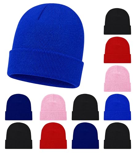Kids Winter Beanies, 12 Pack Warm Cold Weather Hats Boys...