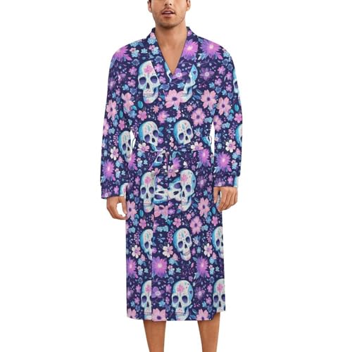 Robe de nuit en soie cadeau idéal pour homme et femme motif floral