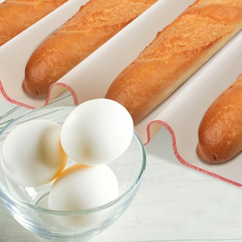 Yuomeaz Professional Heavy duty Bakers Couche, 35 X 26 Inch Cotton Baking Tools Pastry Cloth, Large Dough Proofing Cloth, Baking Tools Baguette Couche for Bread Proofing French Baguettes