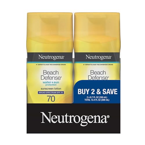 Neutrogena Sunscreen Lotion Beach Defense SPF 70, Face and Body S...