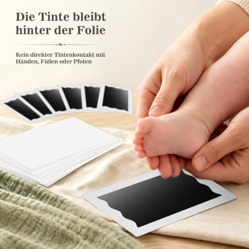 Nabance Baby Handabdruck & Fußabdruck Set – Baby Abdruckset 0-6 Monate – Ansicht 4