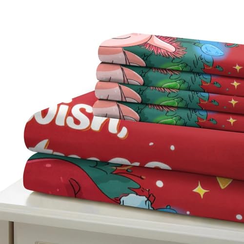 Parure de lit axolotl 135x200 en microfibre avec housse de couette de Noël