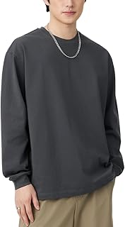 [Kaiyas] 長袖Tシャツ メンズ 秋冬春服 形態固定 綿 大きいサイズ XS-2XL 男女 子供 毛玉防止 無地 クルーネック ロングシャツ 33-80kg対応