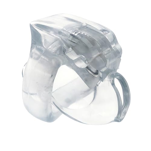 Image of HT-V4 Chastity Cage for Men | 5 Adjustable Wide Rings & 6 Colors | Beginner-Friendly | Adult Sex Toy with Sizing Guide (Transparent, Nub)