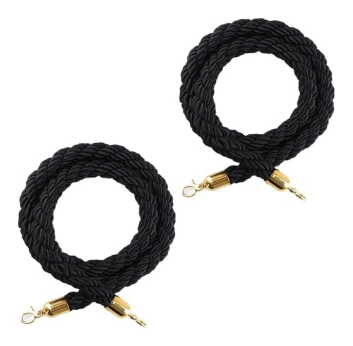 Corde de barrière haut de gamme noire et or pour entrées prestigieuses