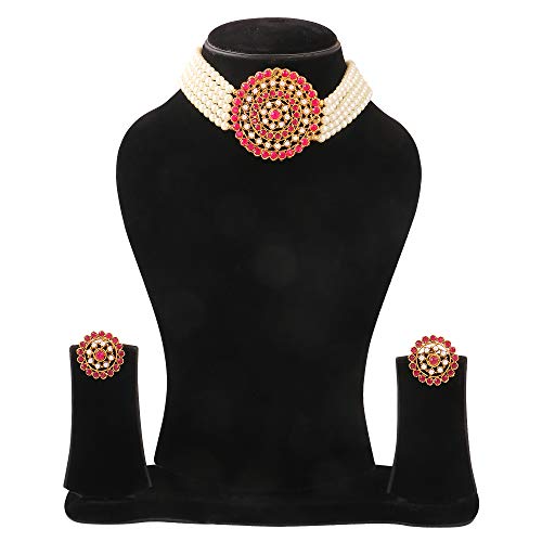 Elegant Traditional Plated Jewellery Set (YBNK_5645)
