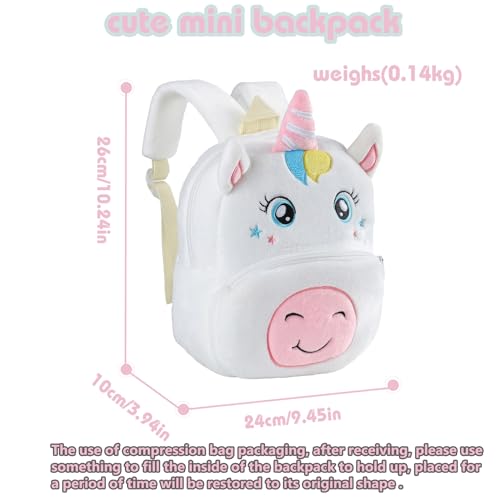 Toddler Backpack for Girls Boys School Small Backpacks Toddler Back Pack Stuffed Animal Backpack Kawaii Kids Mini School Bag Preschool Age 2-4 Unicorn3