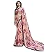 Rihana fashion Indian Women's New Fancy All Over Flower Prints Saree With Border & Blouse Piece-A32 (Rose)