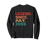 legend since july 2003 birth of birthday idea 2003 vintage felpa