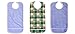 Nobles 3 Pack Vinyl Backing Adult Bibs with Crumb Catcher and Velcro Closure - Multi Color Prints