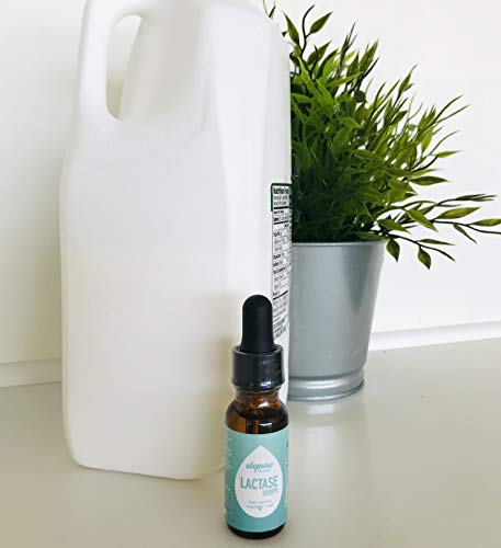 100 Servings Highest Potency- Lactase Drops - Elepure - Liquid Lactose Intolerance Enzyme - 20 Milliliters #TOP1