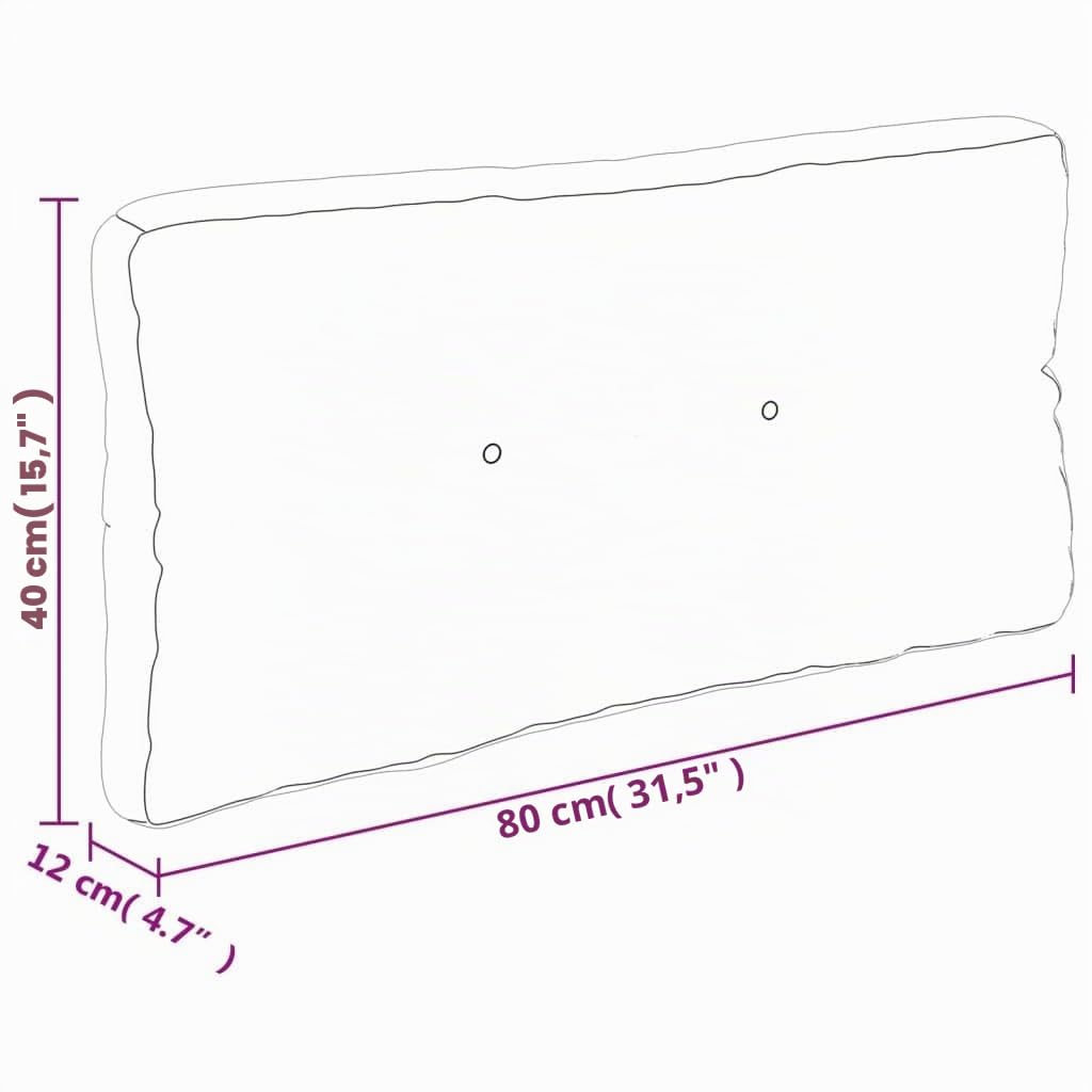 vidaXL Palettenkissen, Palettenpolster für Europaletten, Palettensofa Kissen Indoor Outdoor, Palettenauflage Rückenkissen, Anthrazit Stoff