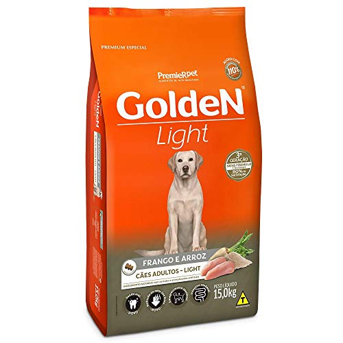 Ração Golden Fórmula Light para Cães Adultos, 15kg Premier Pet Para Todas Grande Adulto,