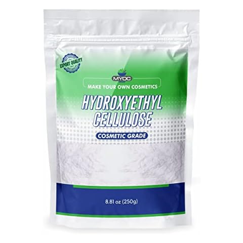Myoc Hydroxyethyl Cellulose - 250 Gm (8.81 Oz), Pure Hydroxyethyl Cellulose Powder, Hydroxyethyl Cellulose-Based Lubricants, Hydroxyethyl Cellulose Bulk, Hydroxyethyl Cellulose for Paints, HEC Cover