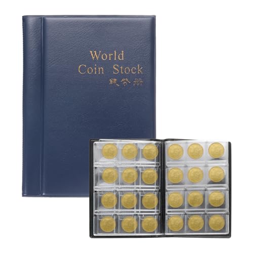 Álbum para Monedas con 120 Bolsillos y Cubierta de PU Azul miniatura 1
