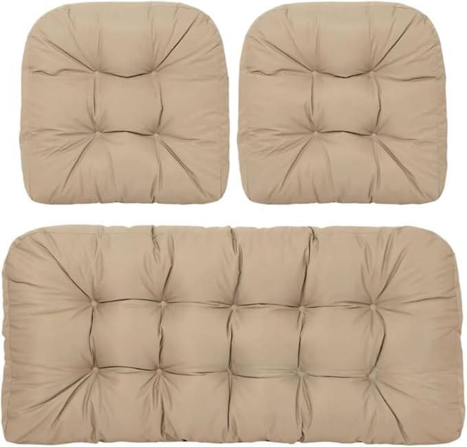 Cojines de repuesto para muebles de patio en color caqui ideales para jardín y terraza