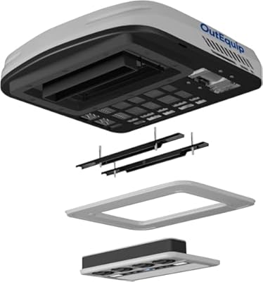 24V RV Rooftop Air Conditioner, 11000 BTU Low Profile AC Unit for Camper Van, Truck, Off-Grid Motorhome, Quiet Energy Efficient Cooling (w/o heater)