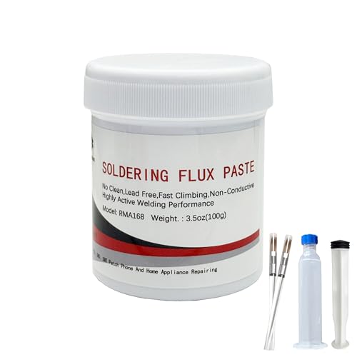 Rosin Paste Flux, No Clean Lead Free Rosin Soldering Paste for Phone Board Repair, Electric Soldering, PCB and BGA 3.5oz 100GR/Bottle with RoHS and Halogen Free