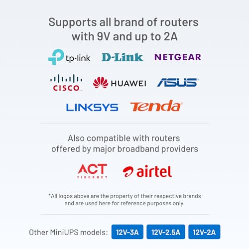 Image of Cuzor Mini UPS for 9V Wi-Fi Router | Power Backup up to 5 Hours | WiFi Router ups Upto 2A | 1 Year Warranty