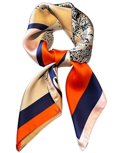 Clysoru Scarfs For Women Vibrant Colors Scarves Lightweight And Silky Square Scarf 27.5 * 27.5 in