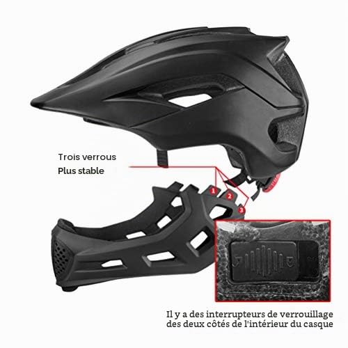 Casque intégral pour enfants - Casque de vélo intégral pour patinage à roulettes, scooter, VTT, BMX