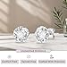Jewelili 10K White Gold Cubic Zirconia Stud Earrings for Women | Gold White Round Studs 4MM, 5MM and 6MM in 3 Pair Box Set | Gold Earrings for Sensitive Ears | With Jewelry Gift Box