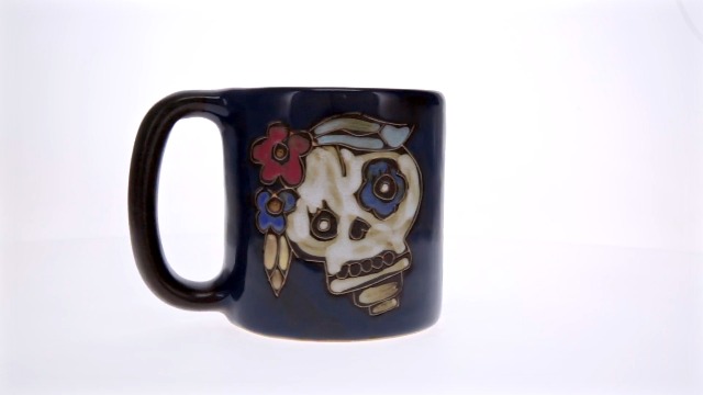 Taza artesanal Calavera Azúcar 16oz miniatura 7