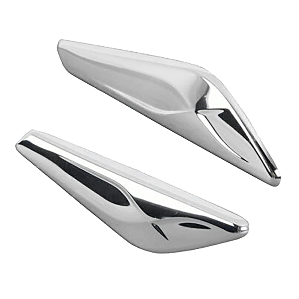 Baceyong Lot de 2 revêtements d'aile avant en ABS chromé, entièrement compatible avec BMW X3 X4 F25 F26 2015-2018, 51117338569, 51117338569, 51117338570