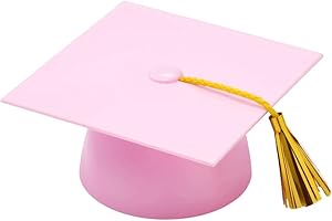 Adorable Pink Graduation Mortarboard Cap Cake Topper