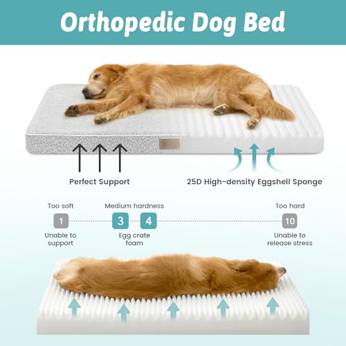 Lit Orthopédique pour Grands Chiens Coussin Mousse Déhoussable Gris XL - 3