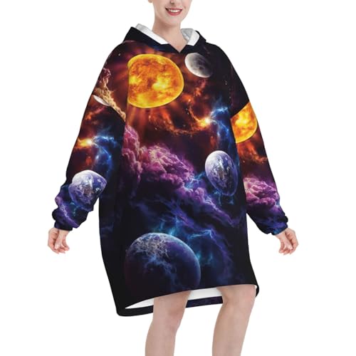 Couverture à capuche galaxie contre le froid à la maison