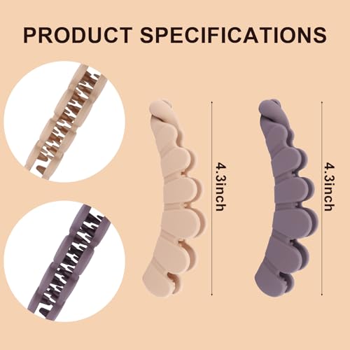 4 piezas pinza banana para cabello fino miniatura 2